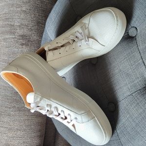 GREATS THE ROYALE-  PERFORATED WHITE LEATHER SNEAKERS Men's size 42